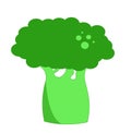 Broccoli vector cute set vegetables icon cartoon healthy food vitamin